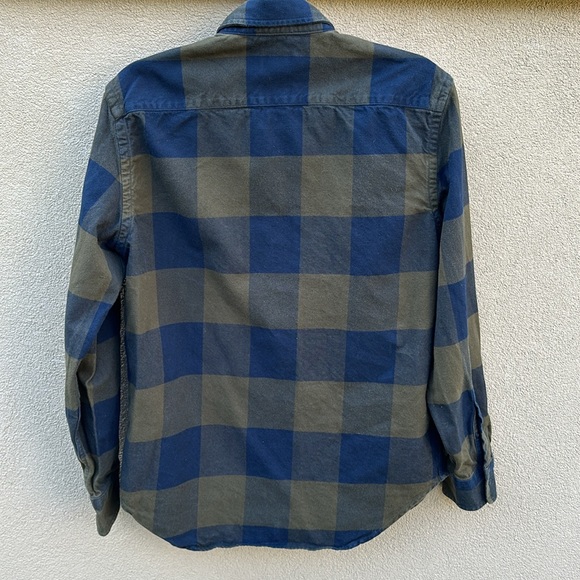 Woolrich 🔥 Trout Run Flannel Check Button Down Shirt Sz M Dark Green Buffalo - Picture 10 of 12